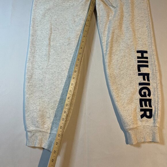 Tommy Hilfiger Sport Jogger Pants Mens Large Grey Fleece Drawstring Athleisure - Picture 2 of 4